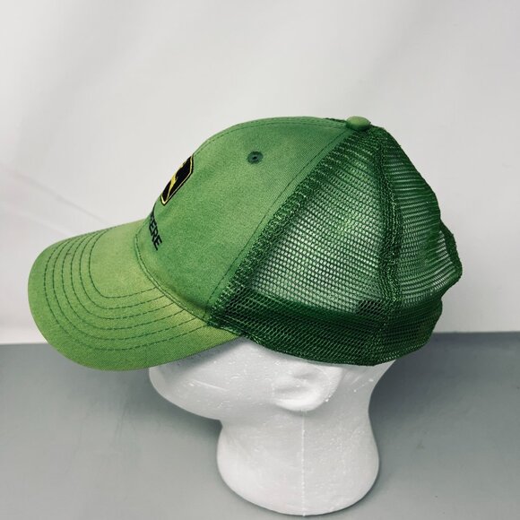 John Deere Men Trucker Hat Green Mesh Snapback K Products Vintage Cap Distressed - Picture 4 of 8